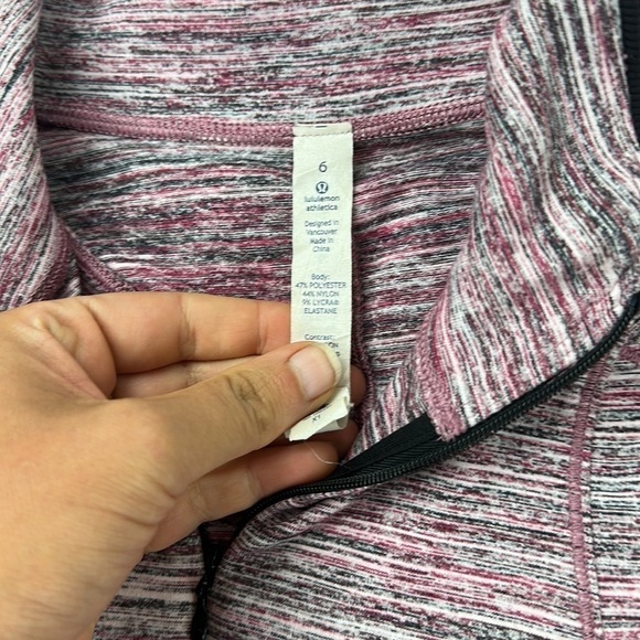 Lululemon Runderful 1/2 Zip Space Dye Camo Berry Rumble Multi / Black - Picture 2 of 7